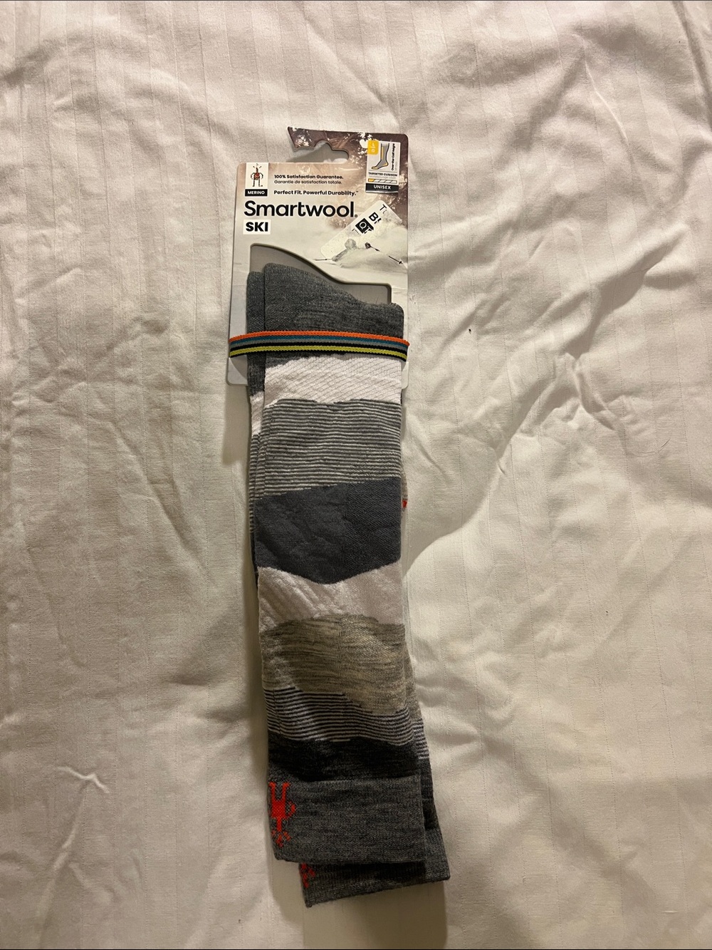 Smartwool Men's Ski Crew Socks - Gray Stripes
